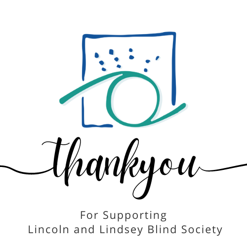 THe LLBS logo with the words Thank You for Supporting Lincoln and Lindsey Blind Society below it.